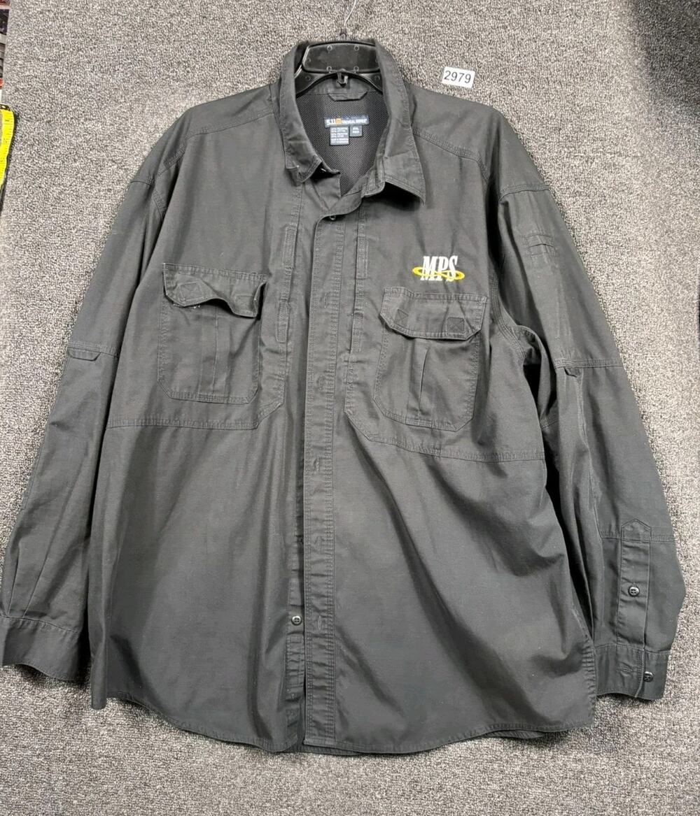 5.11 Tactical TacLite Professional Long Sleeve Shirt Mens 2XL Black Style 72175